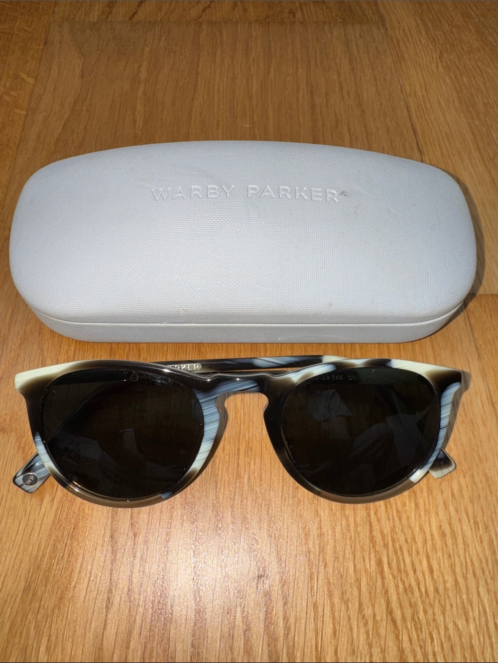 Warby Parker Haskell Black and Cream Marbled Tortoise Women’s Sunglasses